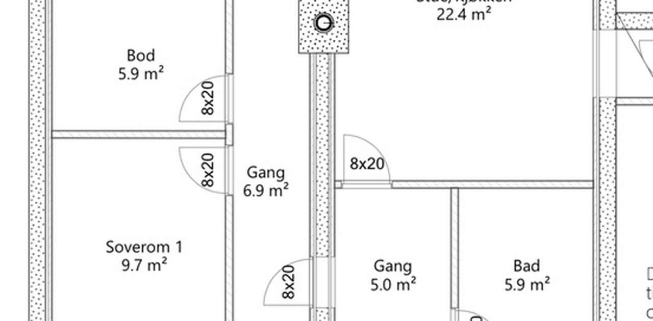 Plantegning over leiligheten